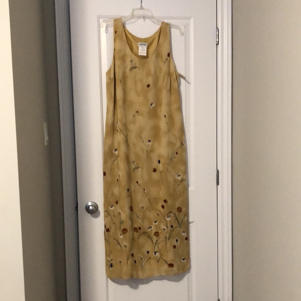 NWT Vintage Quintieri Yellow Sleeveless Maxi Dress